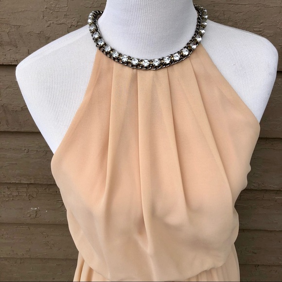 Romeo & Juliet Couture rhinestone open back dress! - Picture 2 of 7